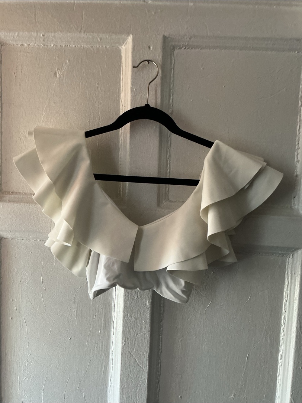 Maygel Coronel  Women’s Ruffle Off-Shoulder Top - Cream